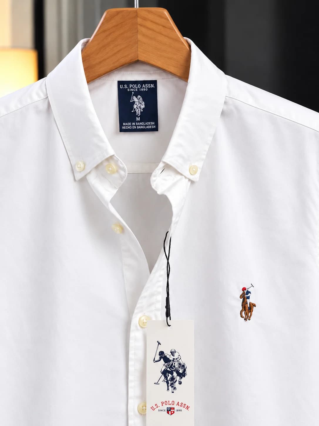 U.S. Polo Assn. Men’s Premium White Oxford Button-Down Shirt